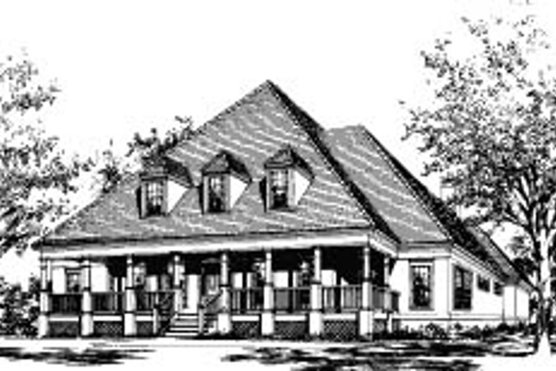 Dream House Plan - Southern Exterior - Front Elevation Plan #37-217