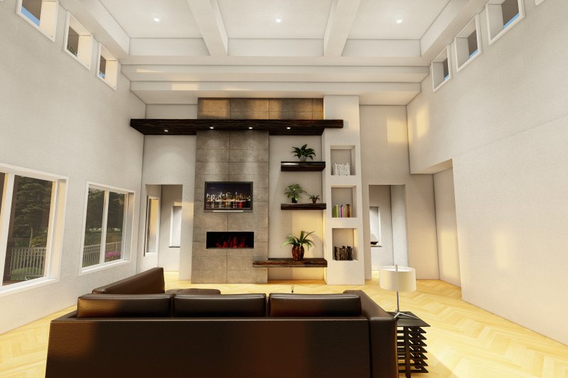 Architectural House Design - Interior - Family Room for Ranch House Plan #1122-19 - 2 bed, 2 bath
