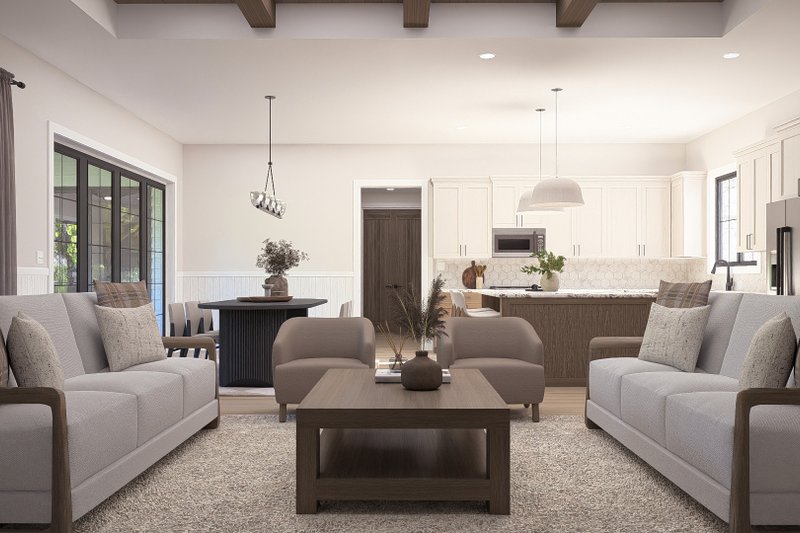 House Blueprint - Interior - Family Room 2 for Farmhouse House Plan #455-770 - 4 bed, 4.5 bath