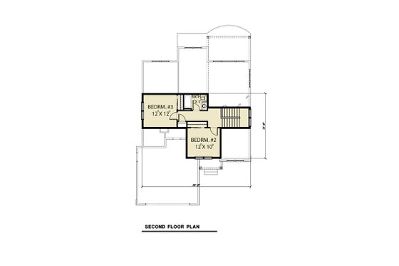 Floor Plan - Upper Floor for Craftsman House Plan #1070-78 - 3 bed, 2.5 bath