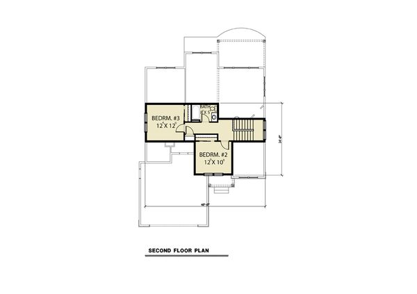 Craftsman Floor Plan - Upper Floor Plan #1070-78