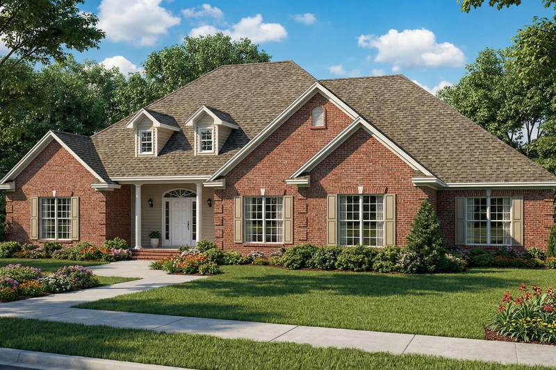 Home Plan - Country Exterior - Front Elevation Plan #17-2916