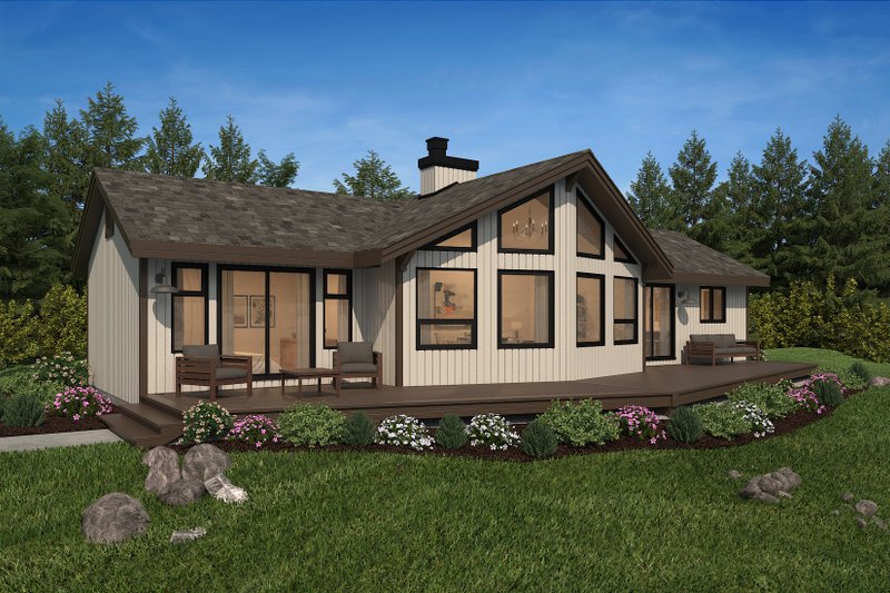 Architectural House Design - Exterior - Front Elevation 5 for Cabin House Plan #47-315 - 3 bed, 2 bath