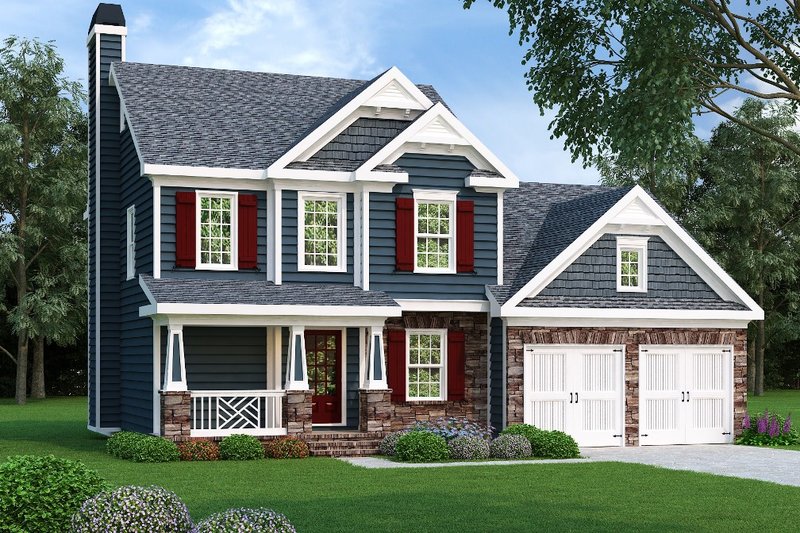 House Design - Craftsman Exterior - Front Elevation Plan #419-157