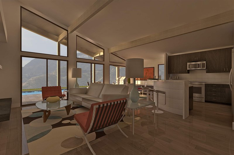 House Design - Interior - Family Room for Ranch House Plan #489-1 - 3 bed, 2 bath