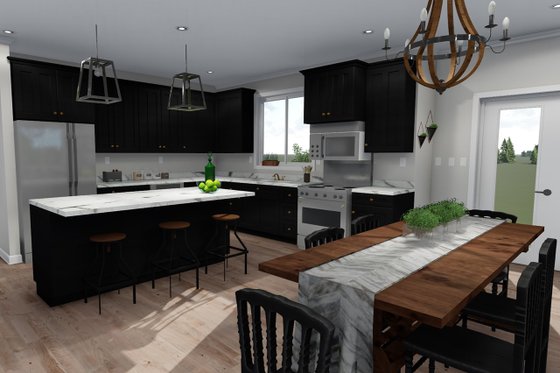Interior - Kitchen for Ranch House Plan #1060-40 - 2 bed, 2 bath