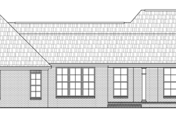 Exterior - Rear Elevation for Traditional House Plan #21-210 - 4 bed, 3.5 bath