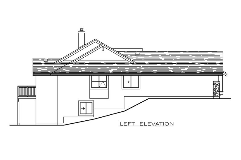 House Design - Exterior - Other Elevation for Craftsman House Plan #1100-145 - 2 bed, 2 bath