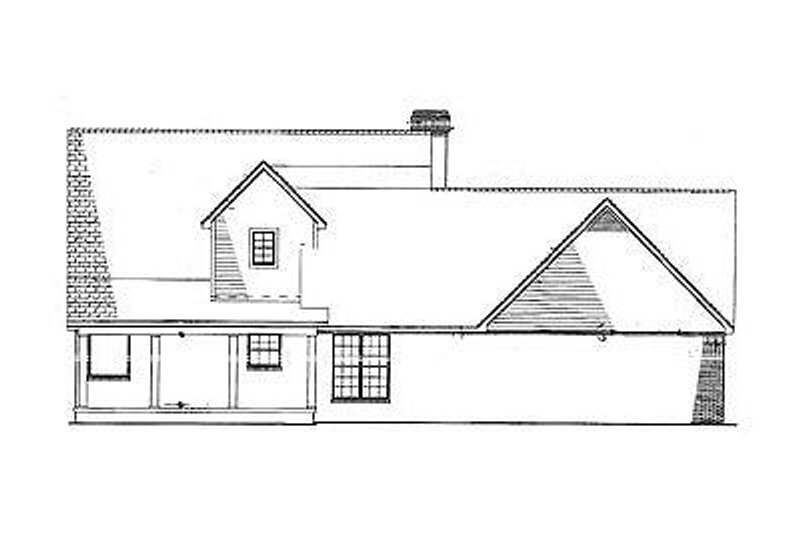 Home Plan - Exterior - Rear Elevation for Country House Plan #17-626 - 3 bed, 2.5 bath
