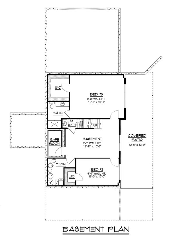 Dream House Plan - Floor Plan - Lower Floor for Contemporary House Plan #1064-404 - 3 bed, 2.5 bath