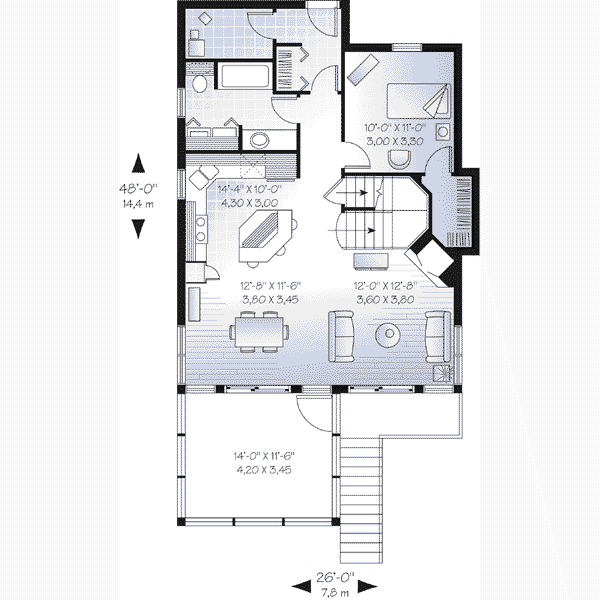 House Plan Design - Farmhouse Floor Plan - Main Floor Plan #23-495