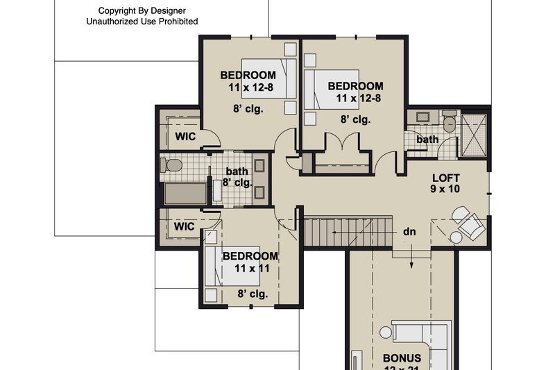 House Design - Exterior - Front Elevation 4 for Craftsman House Plan #51-1420 - 5 bed, 4.5 bath