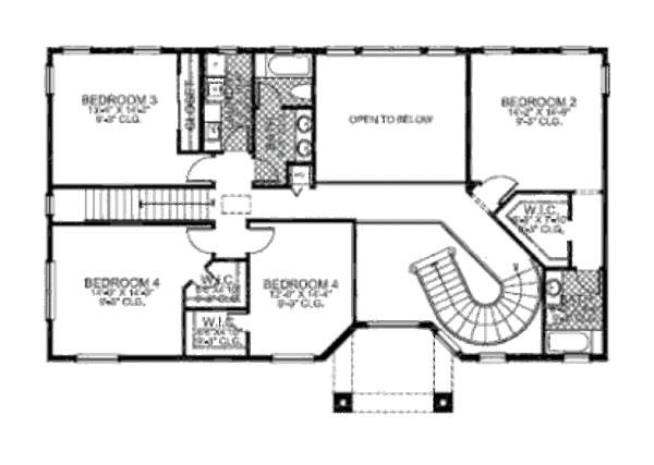 Mediterranean Floor Plan - Upper Floor Plan #420-235