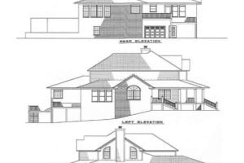 Dream House Plan - Exterior - Rear Elevation for Country House Plan #17-242 - 3 bed, 3.5 bath