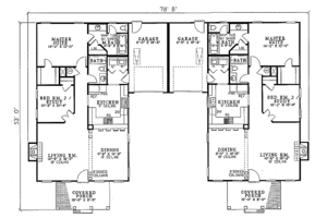 Southern Style House Plan - 2 Beds 2 Baths 2344 Sq/Ft Plan #17-1063 ...