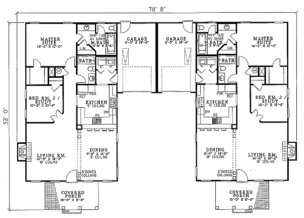 Home Plan - Southern Floor Plan - Main Floor Plan #17-1063