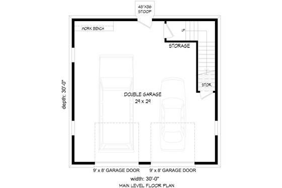Floor Plan - Main Floor for Country House Plan #932-1090, 0 bath