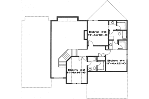 Floor Plan - Upper Floor for Traditional House Plan #6-187 - 4 bed, 3.5 bath