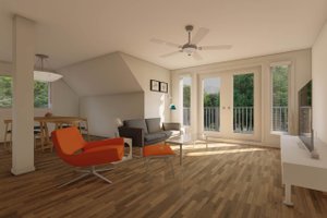 Interior - Family Room for Traditional House Plan #126-161 - 2 bed, 1 bath