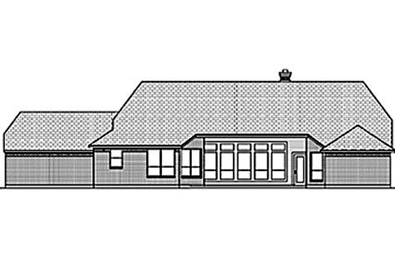 Architectural House Design - Exterior - Rear Elevation for European House Plan #84-460 - 4 bed, 2 bath