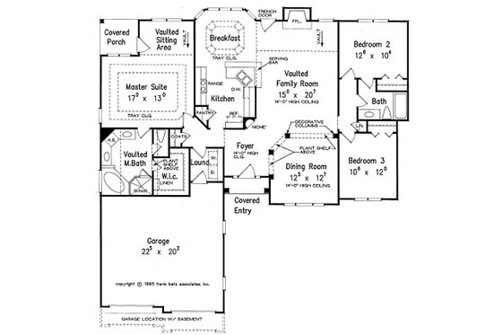 Floor Plan - Main Floor for Traditional House Plan #927-34 - 3 bed, 2 bath