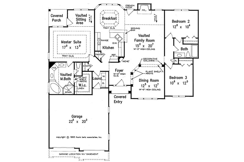 Home Plan - Floor Plan - Main Floor for Traditional House Plan #927-34 - 3 bed, 2 bath