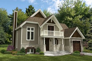 Cottage Exterior - Front Elevation Plan #138-341