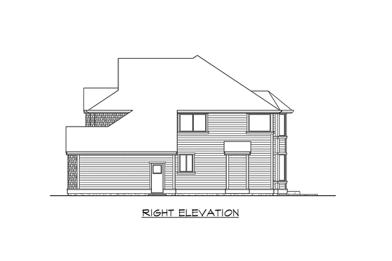 Exterior - Other Elevation 3 for Craftsman House Plan #132-142 - 4 bed, 2.5 bath