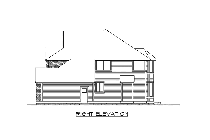 House Plan Design - Exterior - Other Elevation 3 for Craftsman House Plan #132-142 - 4 bed, 2.5 bath