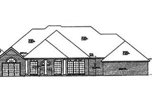 Exterior - Rear Elevation for European House Plan #310-638 - 3 bed, 2.5 bath