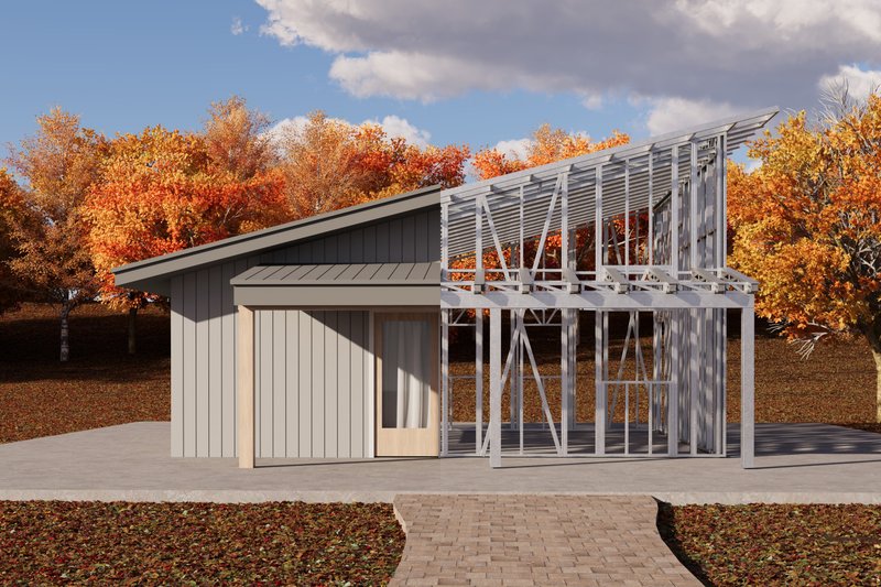 Dream House Plan - Exterior - Front Elevation 6 for Modern House Plan #1106-166, 1 bath