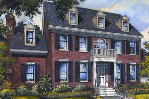 Colonial Exterior - Front Elevation Plan #417-294
