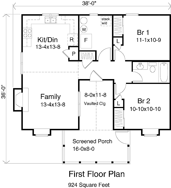 Cottage Floor Plan - Main Floor Plan #22-119