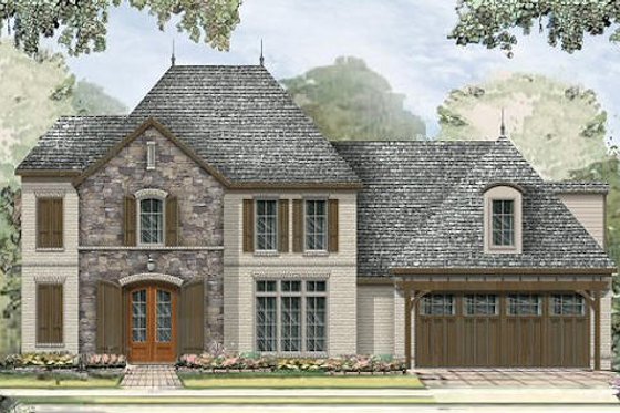 Exterior - Front Elevation for European House Plan #424-231 - 4 bed, 2.5 bath