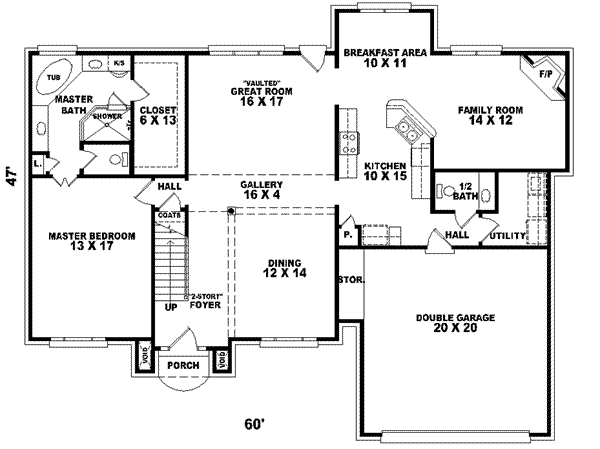 Traditional Floor Plan - Main Floor Plan #81-531