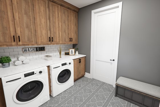 Interior - Laundry for Traditional House Plan #51-1257 - 3 bed, 3.5 bath