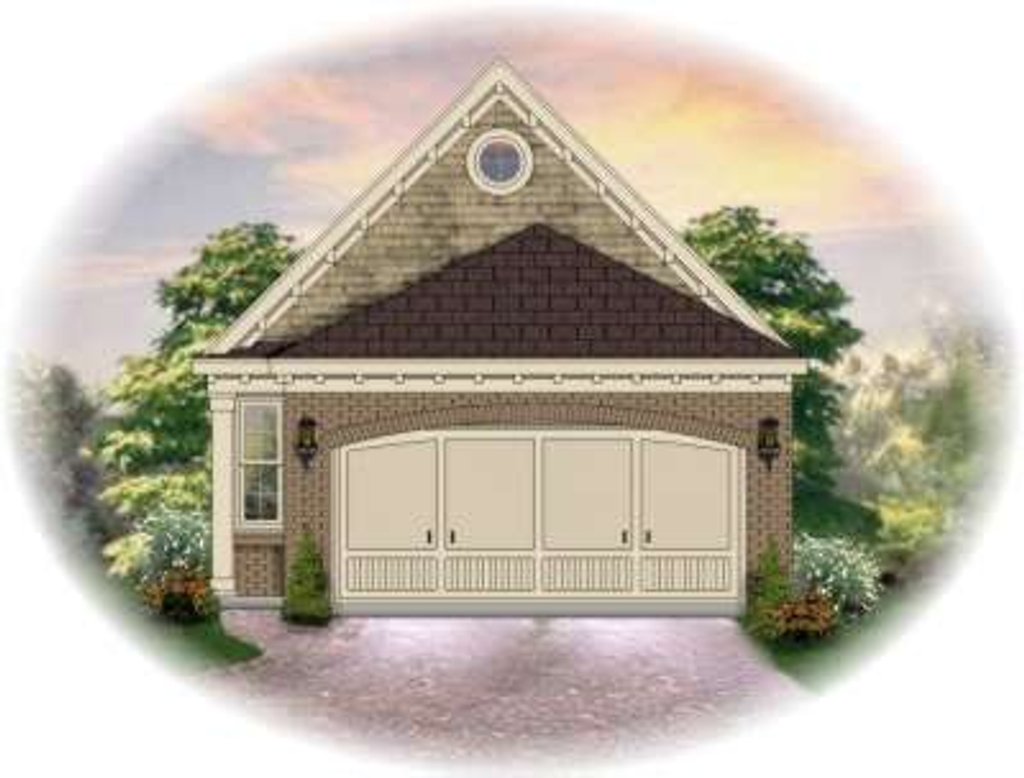 Exterior - Front Elevation 2 for Cottage House Plan #81-1400 - 3 bed, 2 bath