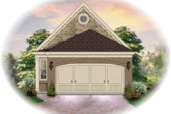 Exterior - Front Elevation for Cottage House Plan #81-1400 - 3 bed, 2 bath