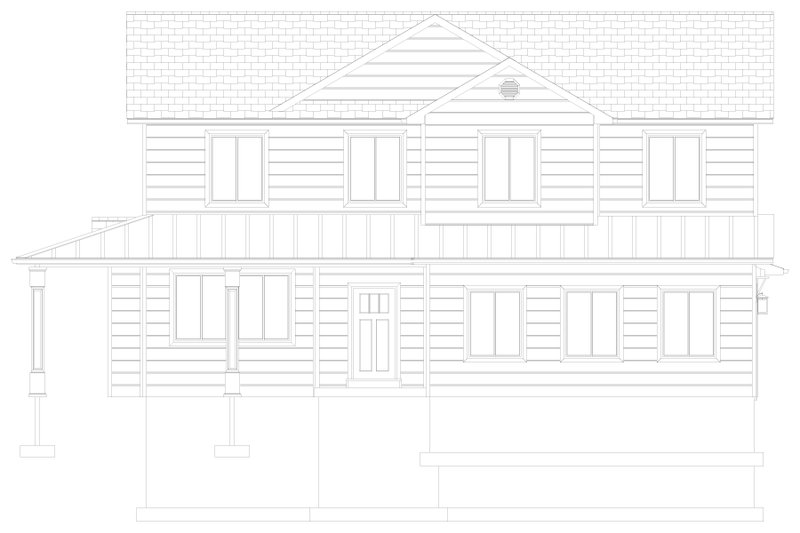 House Plan Design - Exterior - Front Elevation 5 for Farmhouse House Plan #1060-250 - 3 bed, 2.5 bath