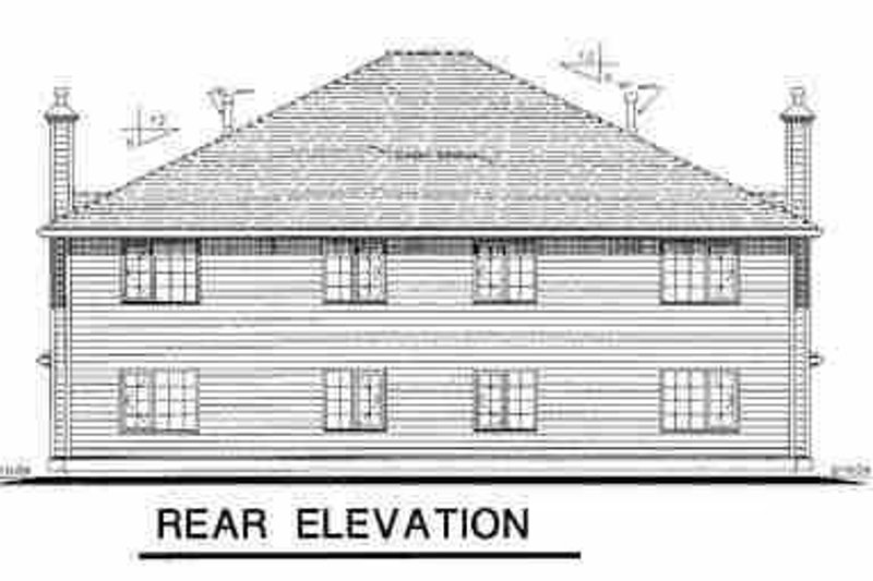 Dream House Plan - Exterior - Rear Elevation for Traditional House Plan #18-250 - 3 bed, 2 bath