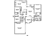 European Style House Plan - 3 Beds 2 Baths 1886 Sq/Ft Plan #81-1005 