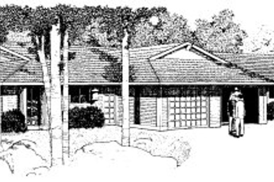 Exterior - Front Elevation for Modern House Plan #303-219 - 2 bed, 1 bath