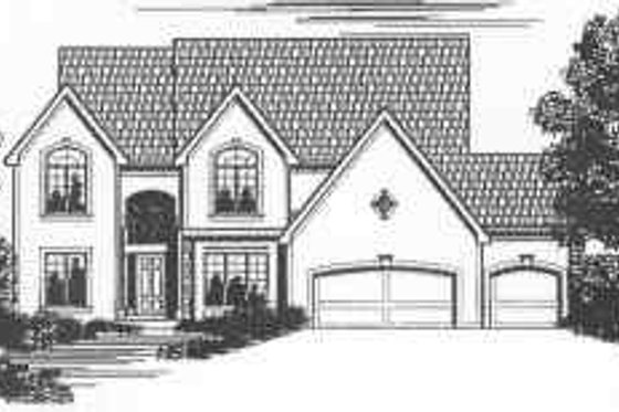 Exterior - Front Elevation for Traditional House Plan #6-151 - 4 bed, 3.5 bath