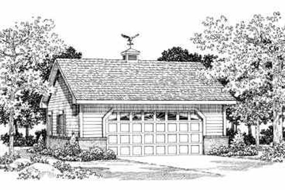 Exterior - Front Elevation for Country House Plan #72-290, 0 bath