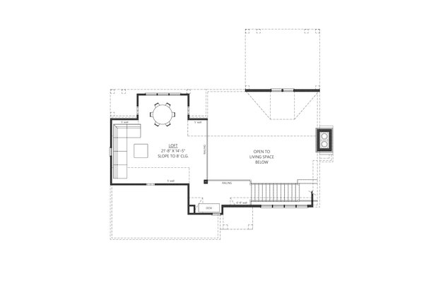 Cabin Floor Plan - Upper Floor Plan #1094-18