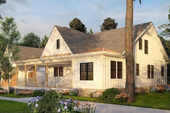 Exterior - Front Elevation 7 for Farmhouse House Plan #54-508 - 3 bed, 2 bath