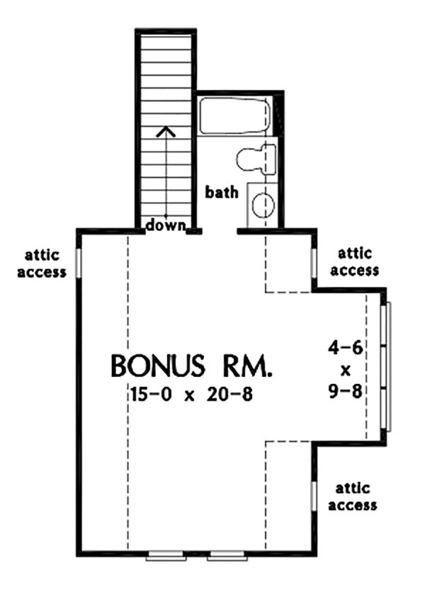 Farmhouse Floor Plan - Upper Floor Plan #929-1086