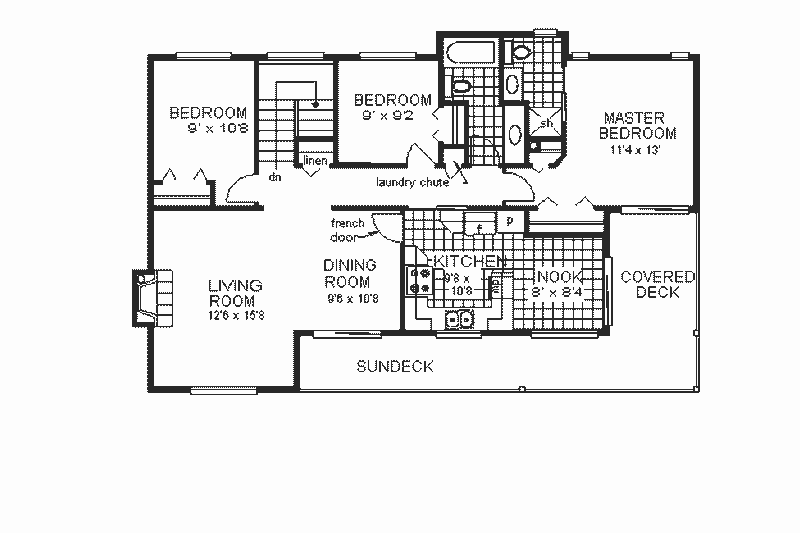 House Design - Floor Plan - Main Floor for European House Plan #18-118 - 3 bed, 3 bath