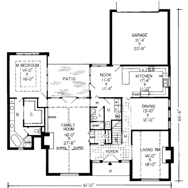 Traditional Floor Plan - Main Floor Plan #312-108