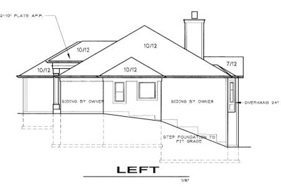 Exterior - Other Elevation 1 for Traditional House Plan #6-165 - 3 bed, 2.5 bath